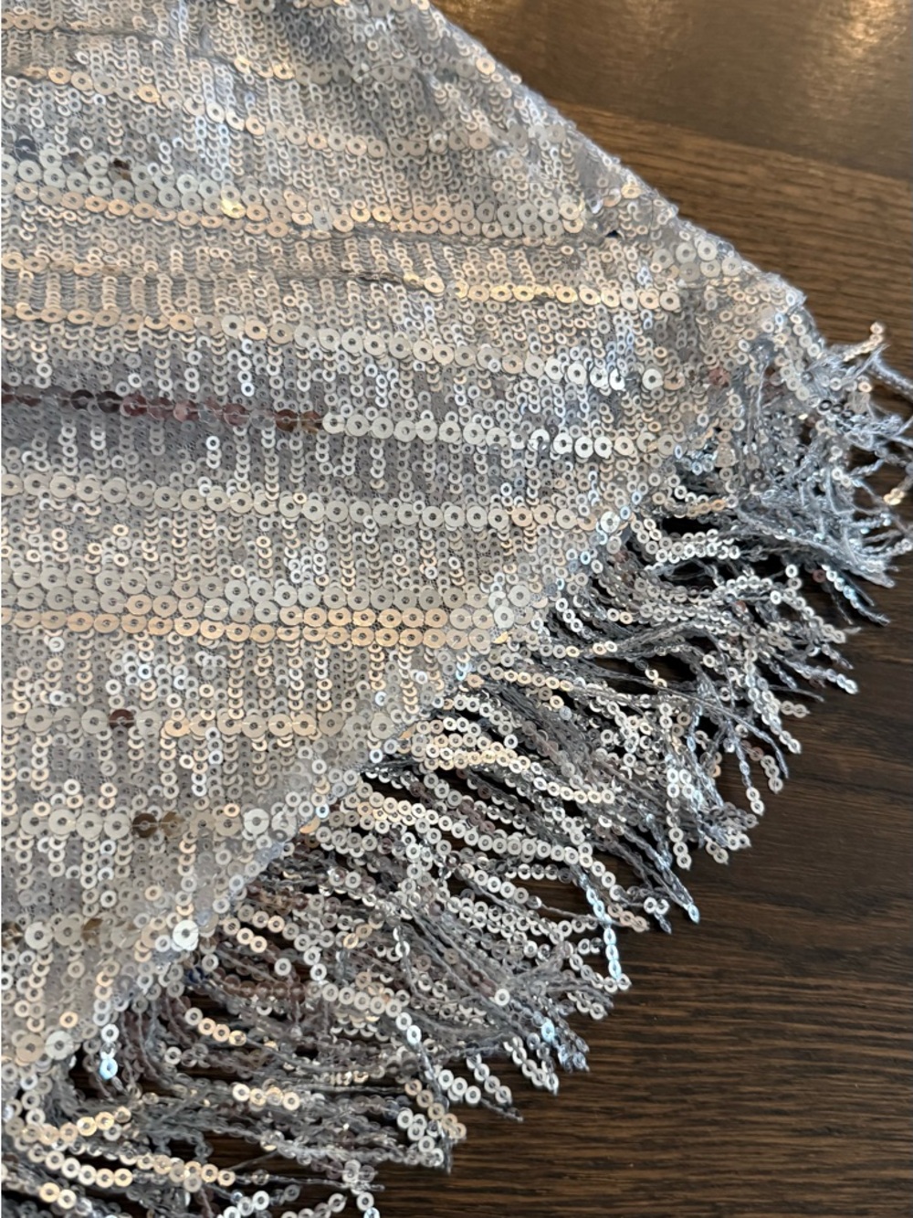 SAYLOR Silver Sequin Fringe Two-Piece Skirt Set - Picture 2 of 6
